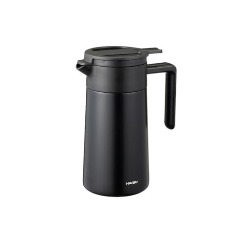 Hario Duble-Walled Thermal Pot With Ceramic Coating (Black, 600 ml)