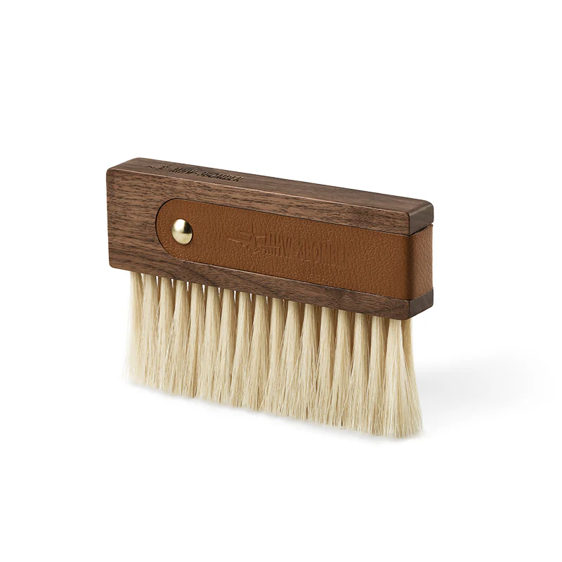 [B5329W] MHW-3BOMBER Coffee Bar Cleaning Line Leather Sheath Brush