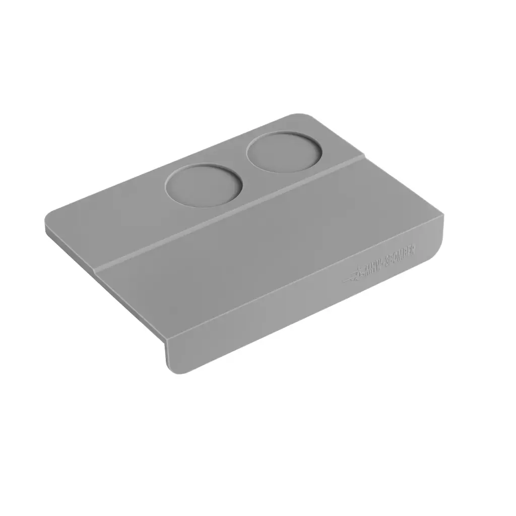 [SP5309B] MHW-3BOMBER Silicone Pad Coffee Tamper Mat Two Holes (Black)