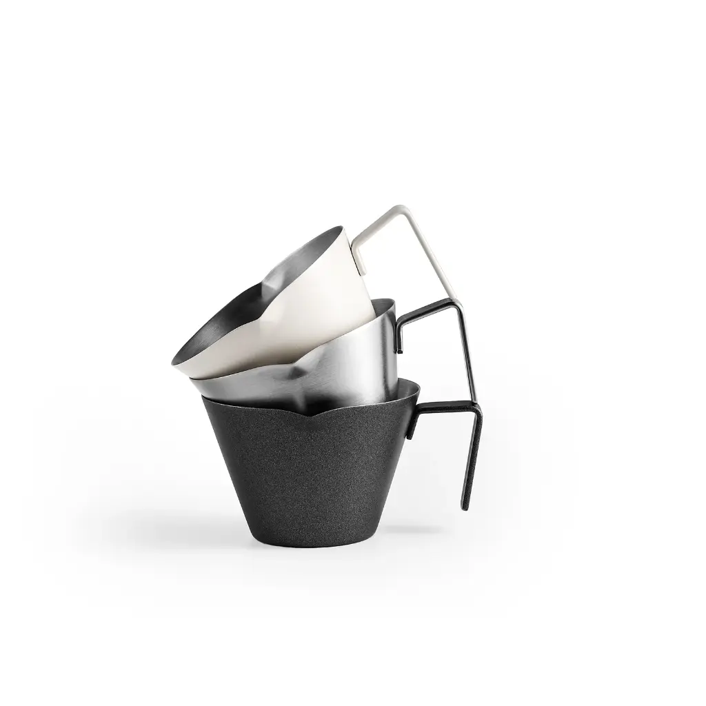 [G5147W] MHW-3BOMBER Espresso Measuring Cup Double Spout 100 ml (Off White)