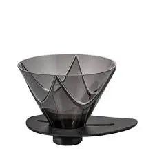 [VDMU-02-TB] Hario V60 One Pour Dripper Mugen Plastic  (أسود)