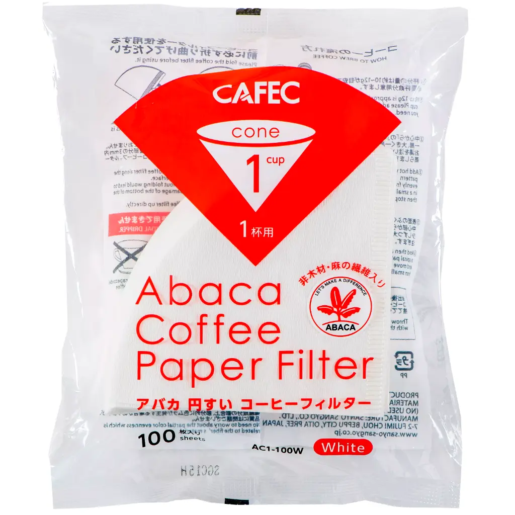 CAFEC Abaca V60 Paper Filters 100 Filters (01)